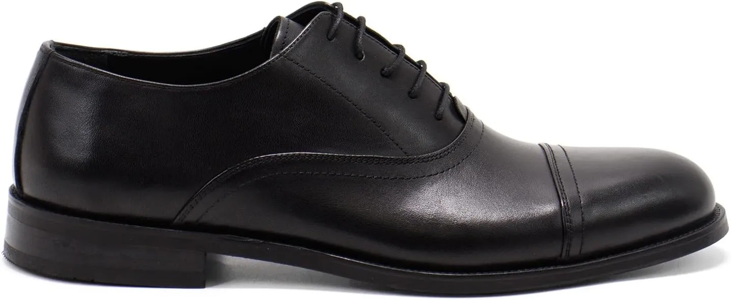 Hakki Men's Cinque Leather Cap-Toe Lace-up Oxford Dress Shoes for Men