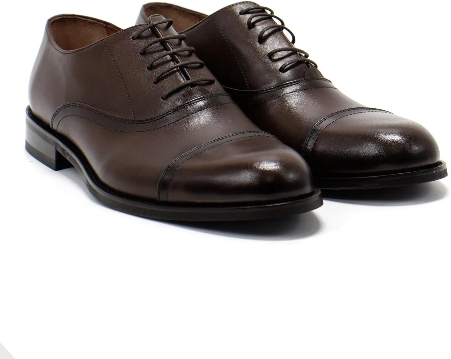 Hakki Men's Cinque Leather Cap-Toe Lace-up Oxford Dress Shoes for Men