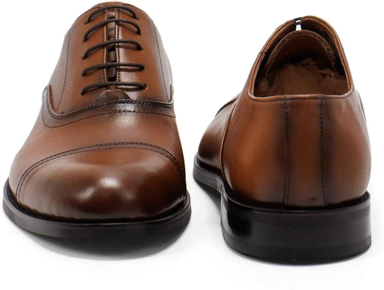 Hakki Men's Cinque Leather Cap-Toe Lace-up Oxford Dress Shoes for Men