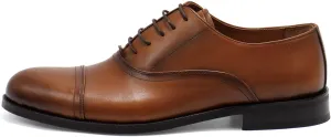 Hakki Men's Cinque Leather Cap-Toe Lace-up Oxford Dress Shoes for Men