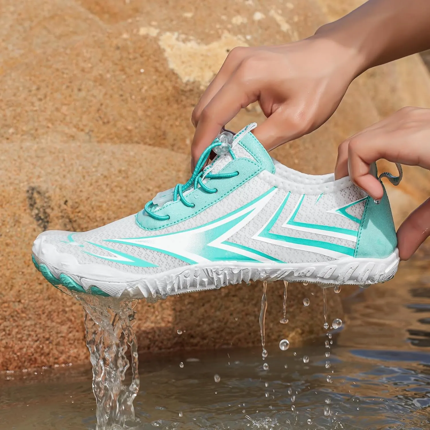 Hike Barefoot Footwear for Women Men Lightweight Non-Slip Hiking Athletic Footwear,Quick-Dry&Wide Toe Box Breathable Trail Shoes,Summer Comfortable Grounded Shoes with Adjustable Shoelaces
