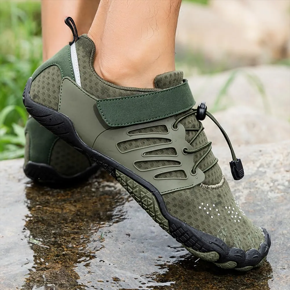 Hike Barefoot Shoes for Winter Autumn Footwear, Minimalist Barefoot Shoes for Men Women Wide Toe Zero Drop Athletic Hiking and Trail Running Shoe