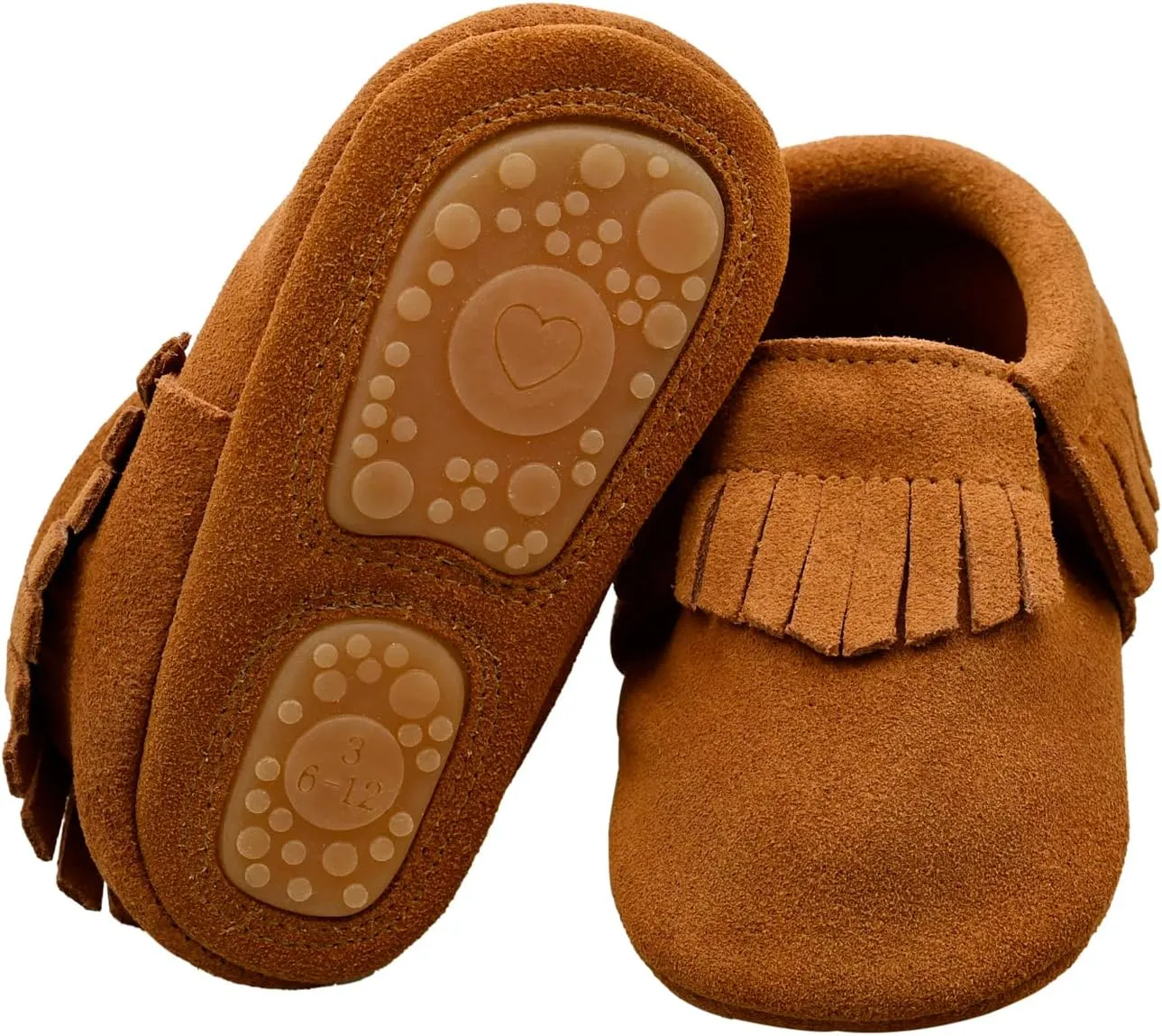 iEvolve Baby Leather Shoes Baby First Walking Shoes Baby Tassel Shoes Soft Sole Crib Shoes Baby Moccasins