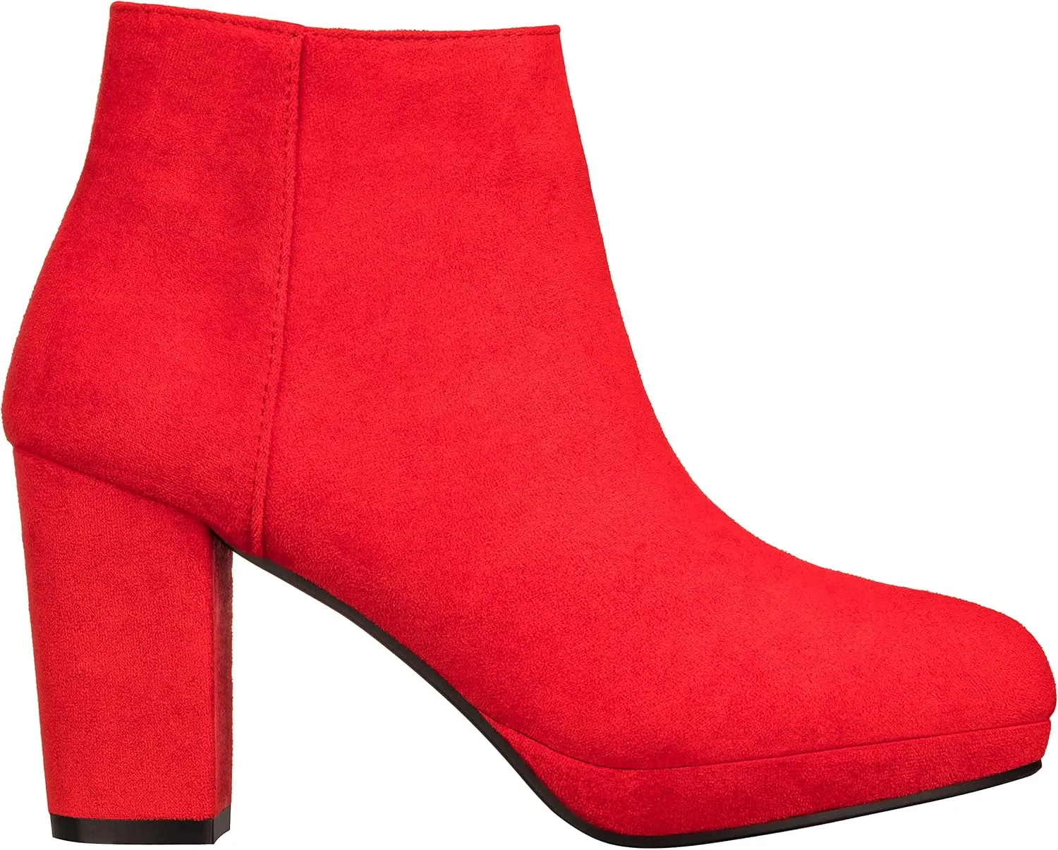 ILLUDE Womens Ankle Bootie Side Zip Comfortable Block Heel Chunky Platform Ankle Boots