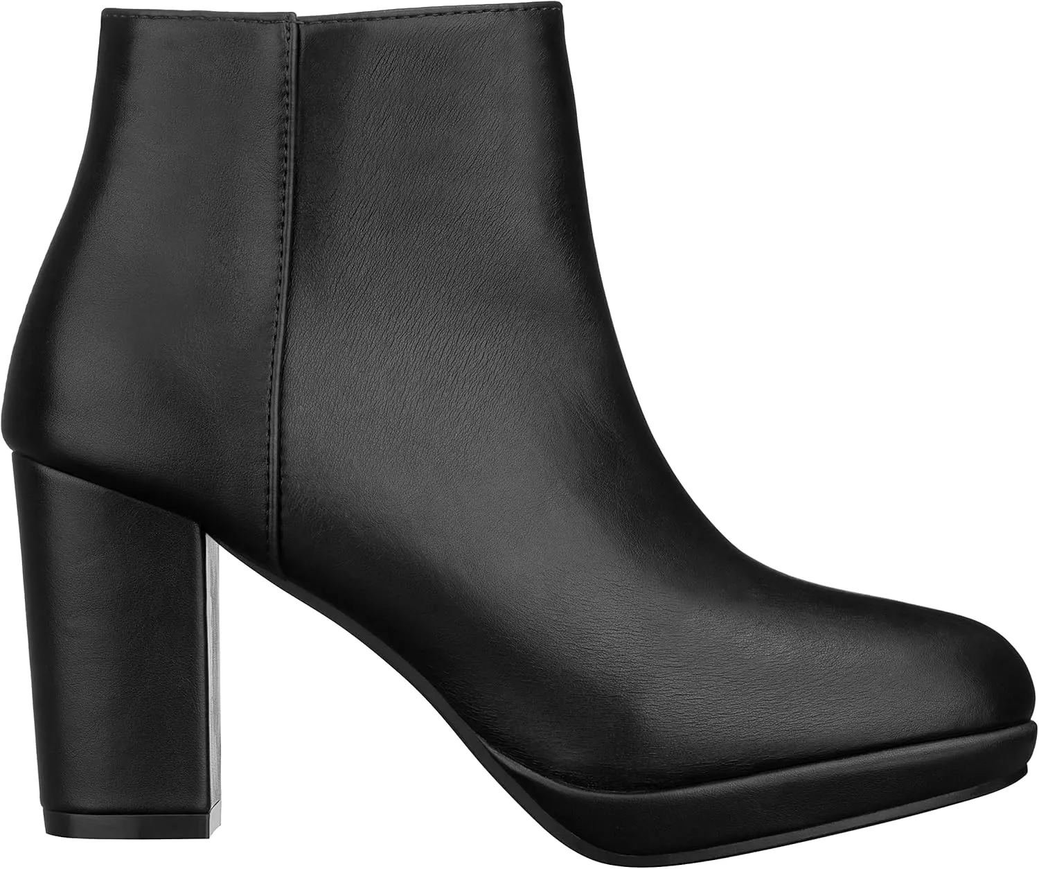 ILLUDE Womens Ankle Bootie Side Zip Comfortable Block Heel Chunky Platform Ankle Boots