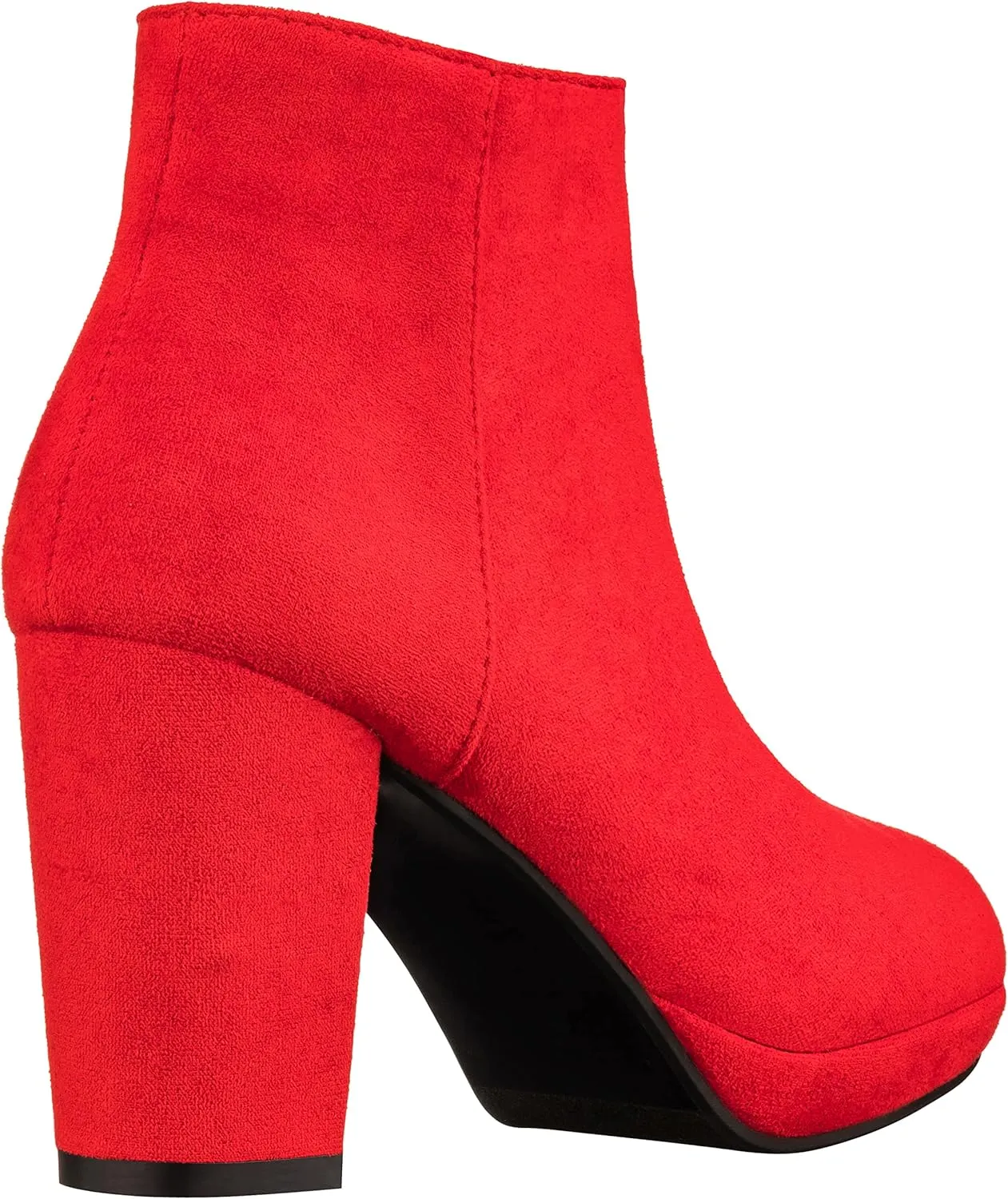 ILLUDE Womens Ankle Bootie Side Zip Comfortable Block Heel Chunky Platform Ankle Boots