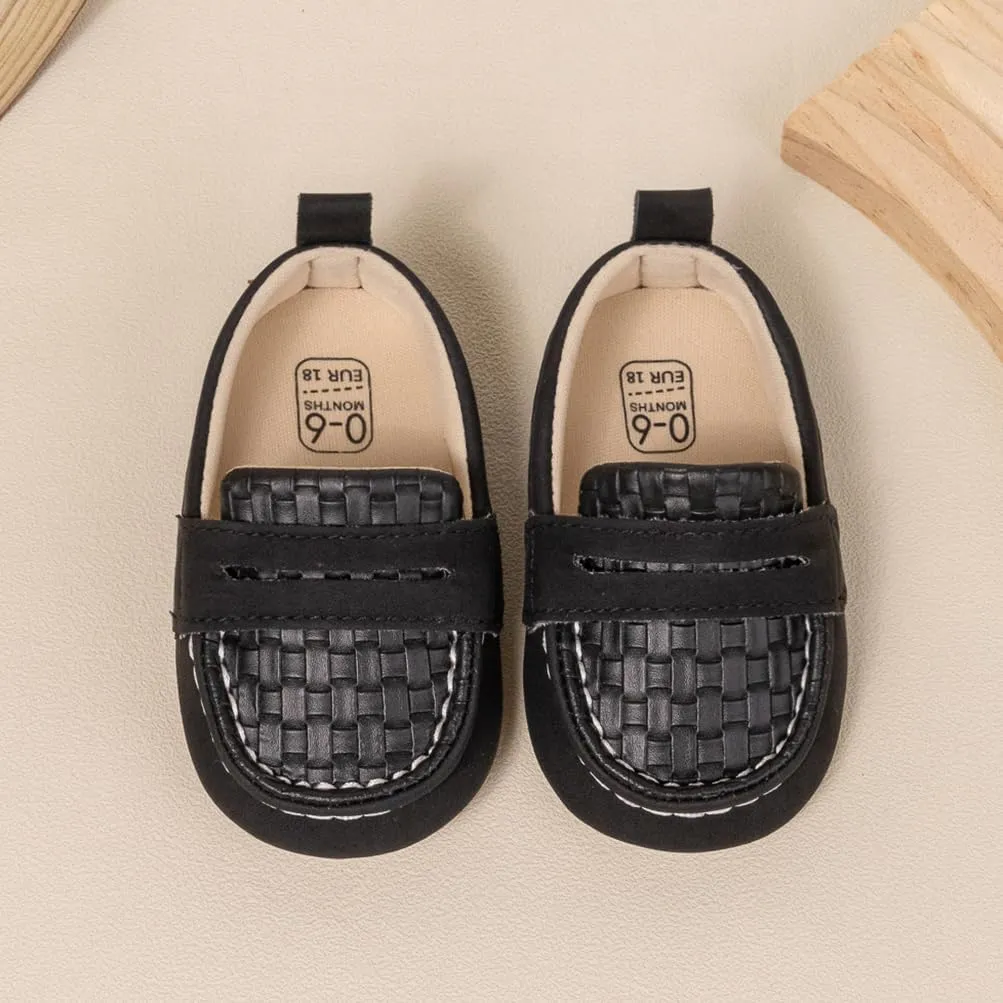 Infant Baby Boys Loafers Soft Sole PU Leather Toddler Moccasins Girls First Walking Crib Dress Shoes