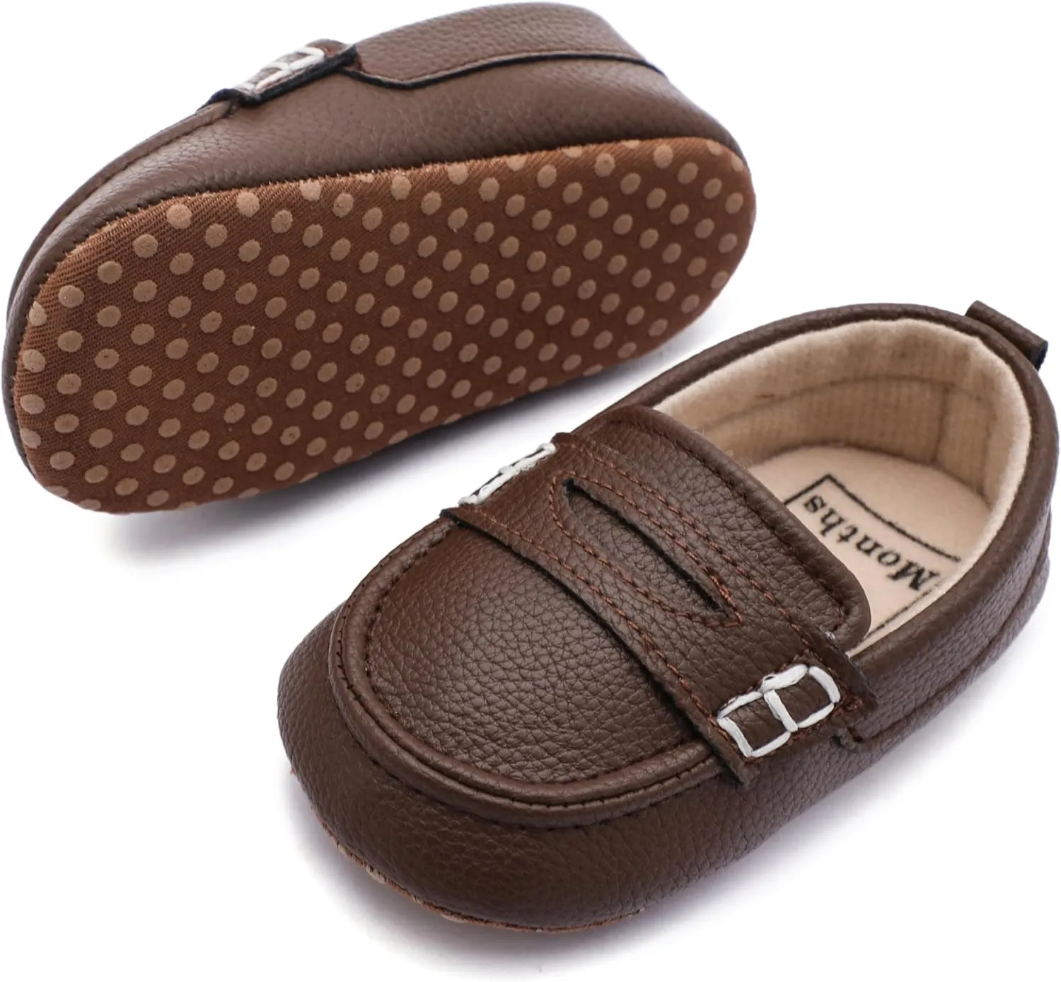 Infant Baby Boys Loafers Soft Sole PU Leather Toddler Moccasins Girls First Walking Crib Dress Shoes