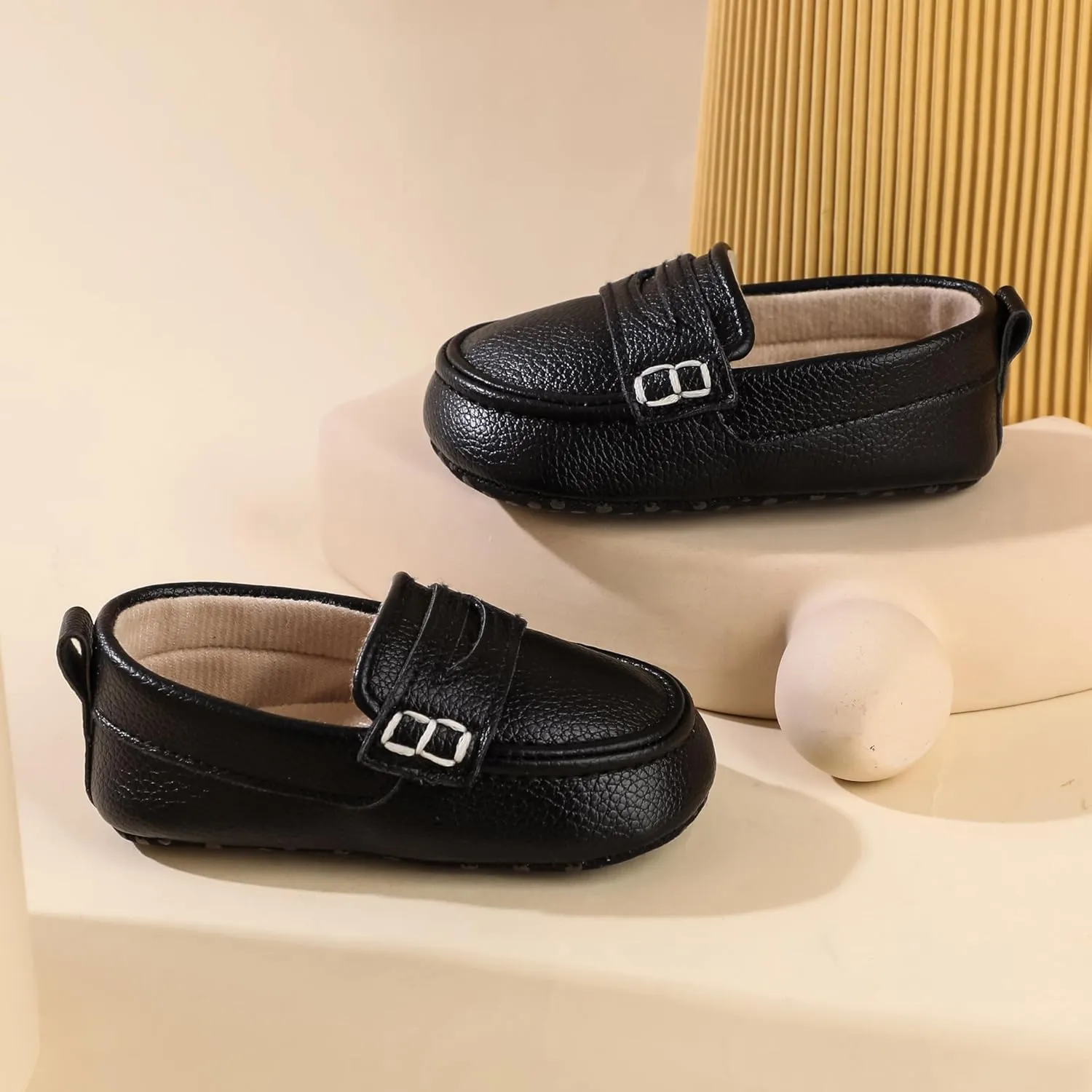 Infant Baby Boys Loafers Soft Sole PU Leather Toddler Moccasins Girls First Walking Crib Dress Shoes