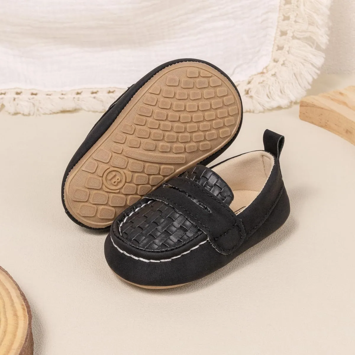 Infant Baby Boys Loafers Soft Sole PU Leather Toddler Moccasins Girls First Walking Crib Dress Shoes