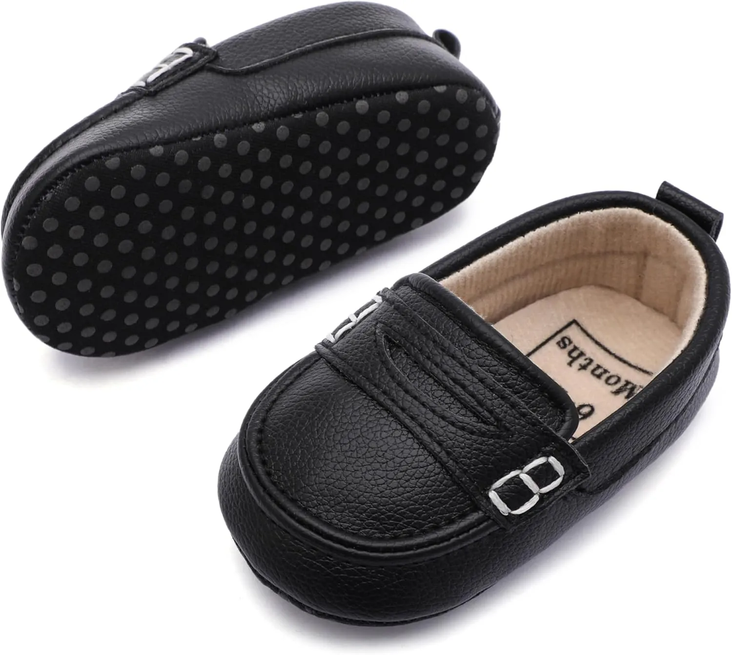 Infant Baby Boys Loafers Soft Sole PU Leather Toddler Moccasins Girls First Walking Crib Dress Shoes