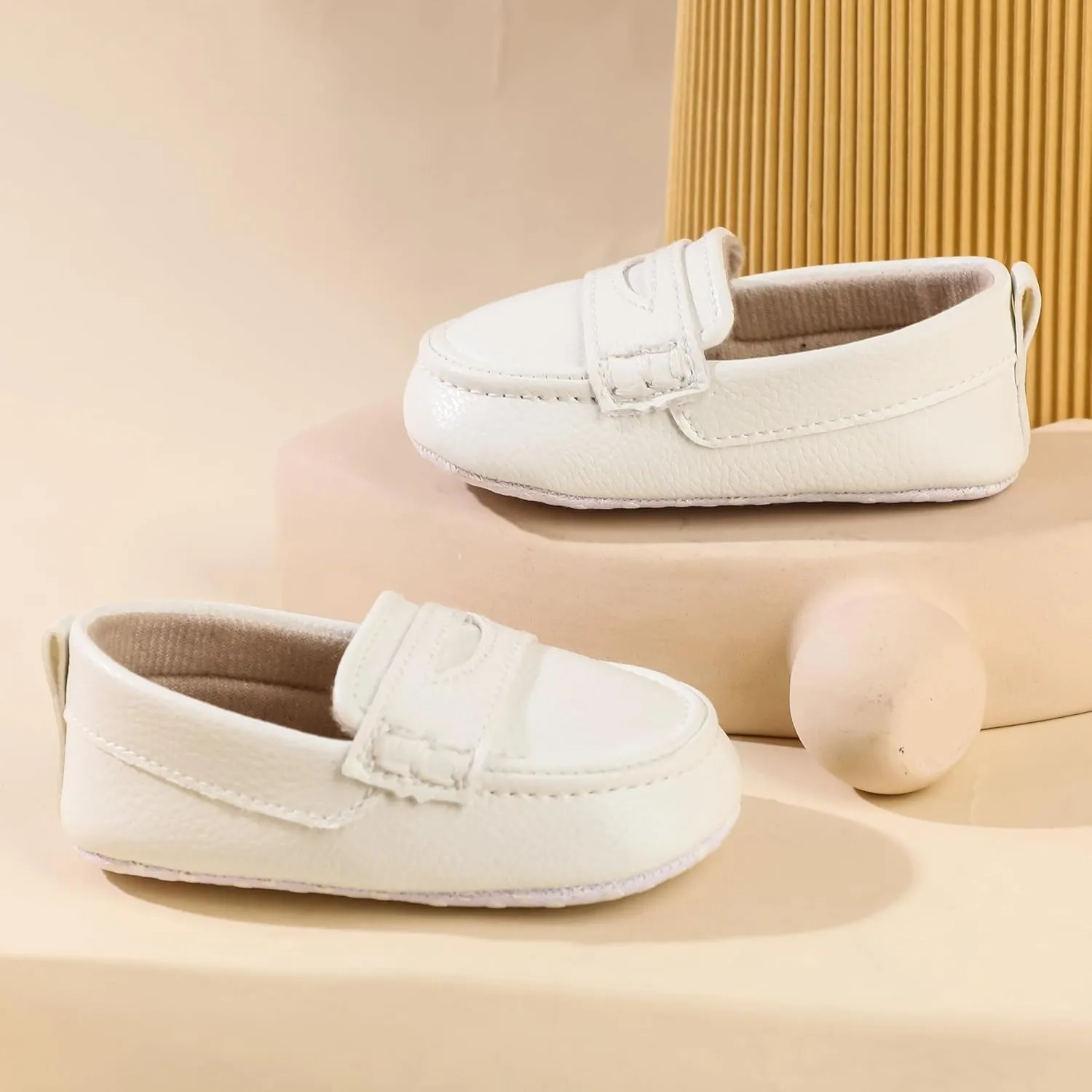 Infant Baby Boys Loafers Soft Sole PU Leather Toddler Moccasins Girls First Walking Crib Dress Shoes