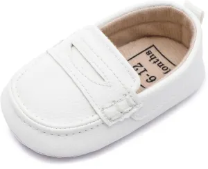 Infant Baby Boys Loafers Soft Sole PU Leather Toddler Moccasins Girls First Walking Crib Dress Shoes