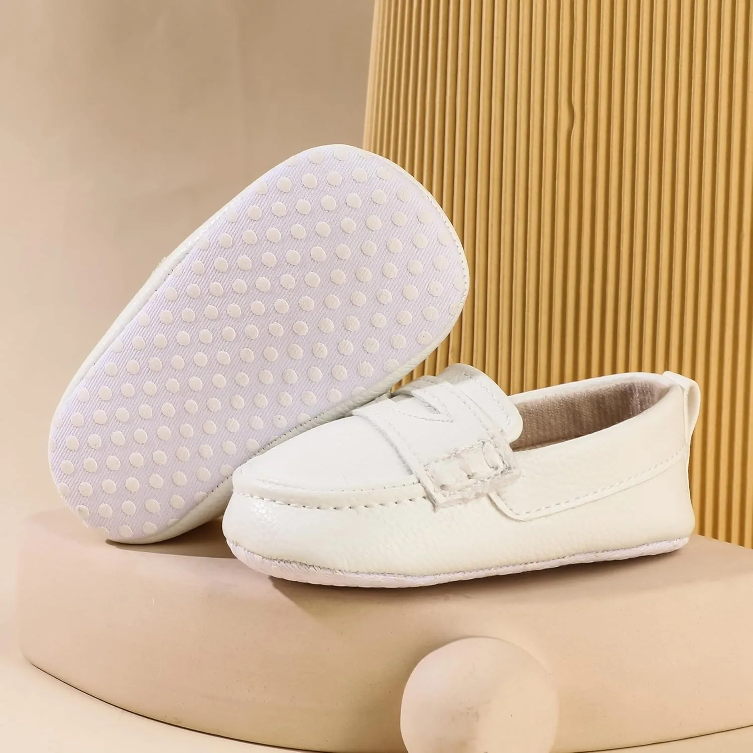Infant Baby Boys Loafers Soft Sole PU Leather Toddler Moccasins Girls First Walking Crib Dress Shoes