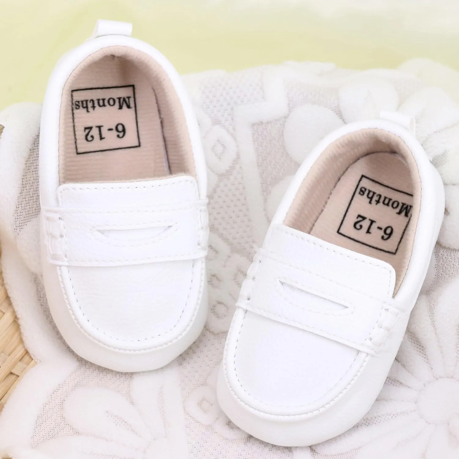 Infant Baby Boys Loafers Soft Sole PU Leather Toddler Moccasins Girls First Walking Crib Dress Shoes