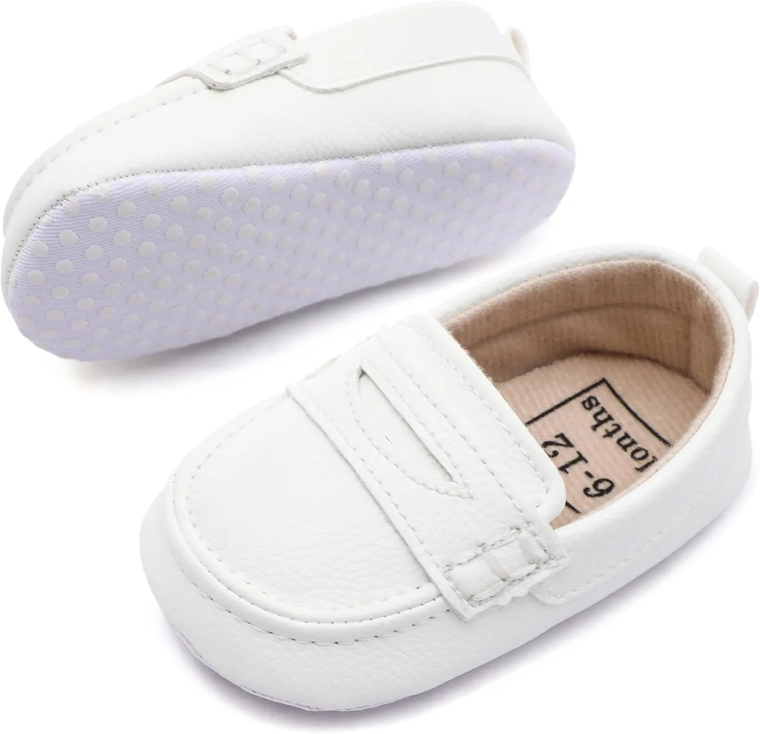 Infant Baby Boys Loafers Soft Sole PU Leather Toddler Moccasins Girls First Walking Crib Dress Shoes