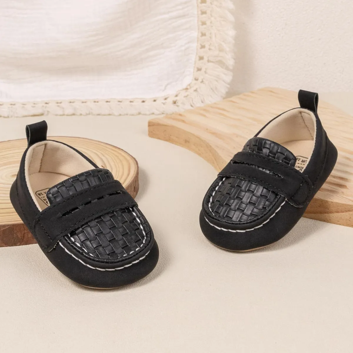 Infant Baby Boys Loafers Soft Sole PU Leather Toddler Moccasins Girls First Walking Crib Dress Shoes