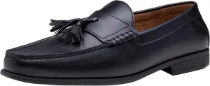 Jousen Men's Loafers Casual Slip On Tassel Loafers for Men Driving Dress Loafers(AMY3054 Black 10.5)