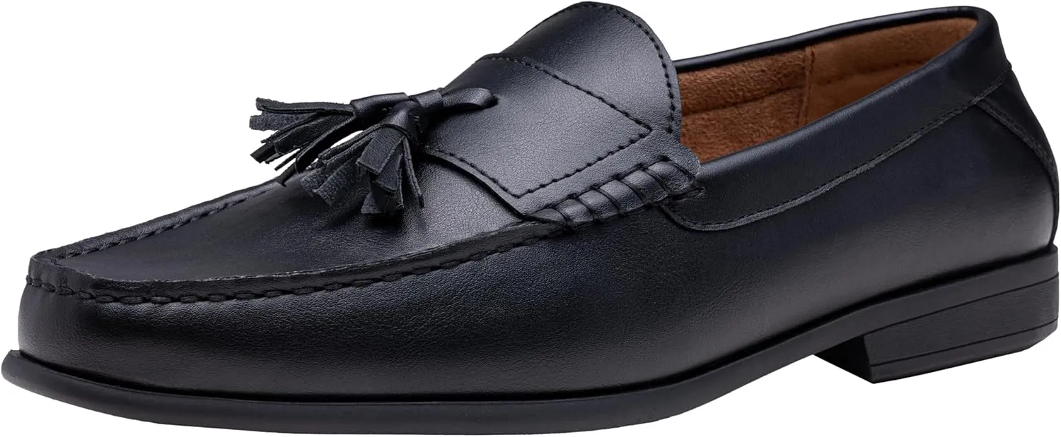 Jousen Men's Loafers Casual Slip On Tassel Loafers for Men Driving Dress Loafers(AMY3054 Black 10.5)