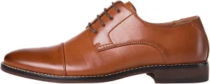 JS.O.L.E Italy Men's Prince Classic Modern Formal Oxford Cap Toe Lace Up Dress Shoes