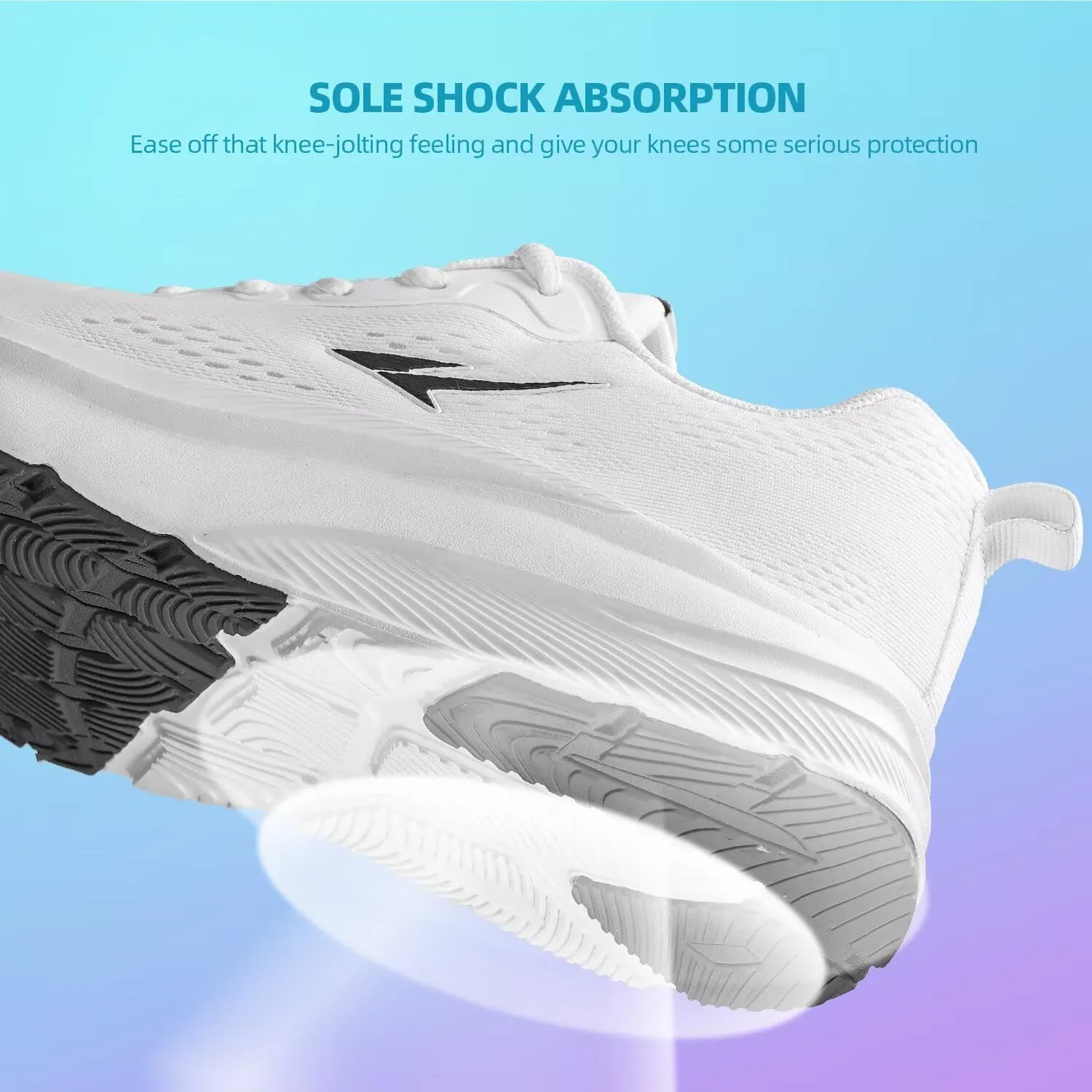 KDN Men's Wide Toe Box Shoes Cushioned Road Running Shoes Non Slip Mens Walking Sneakers for Wide Feet Comfortable Athletic Gym Workout Shoes Wide Width