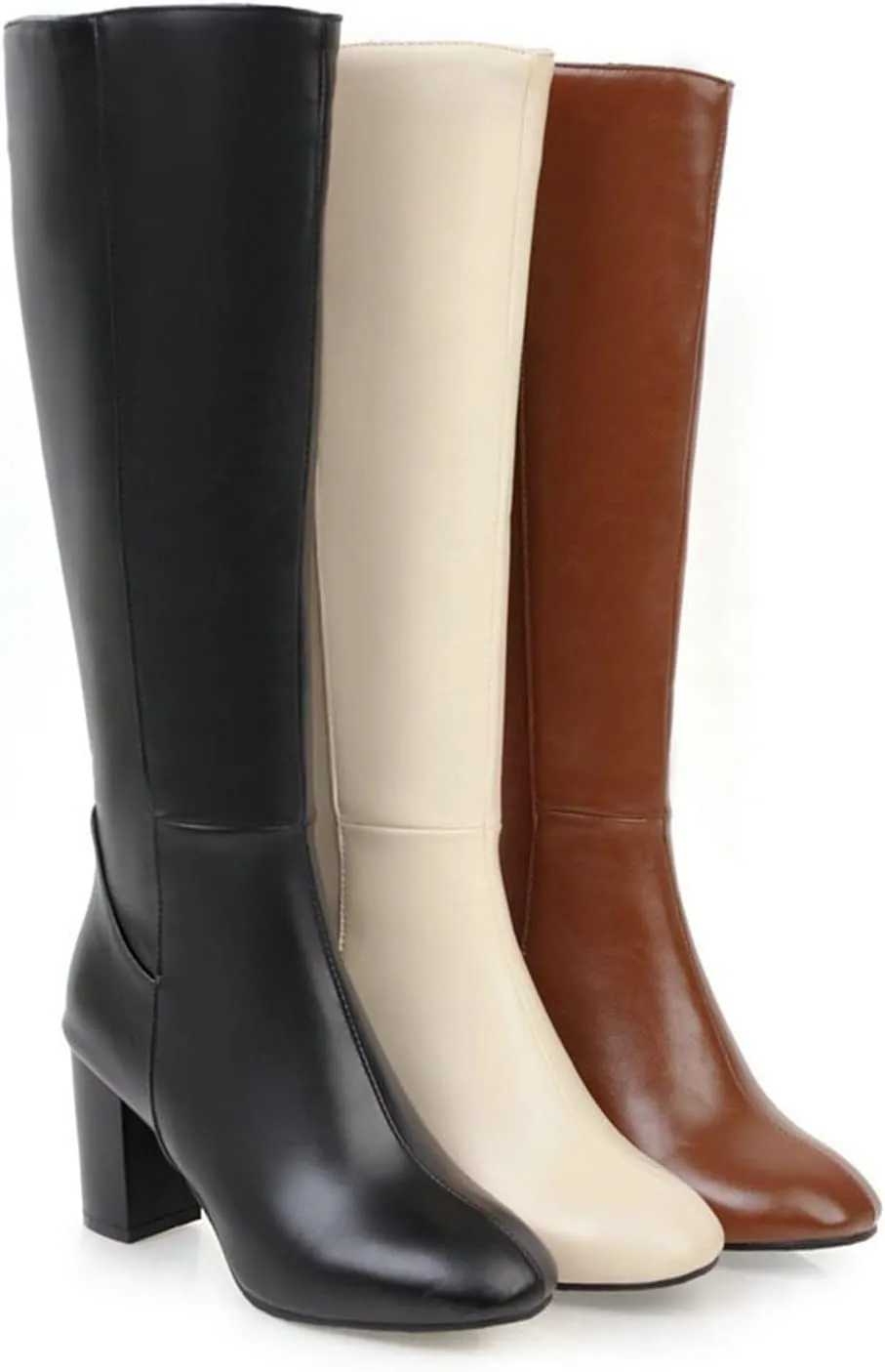 Knee High Boots Women Thigh High Boots for Women Fall Boots for Women 2024 Fashion Knee High Block Heels Warm Boots