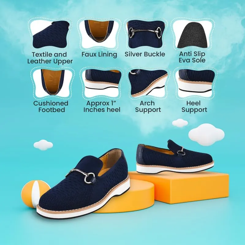 LIBERTYZENO Boys Lizard Print Textile & Leather Kids Slip on Dress Loafer Shoes for Easter Gift