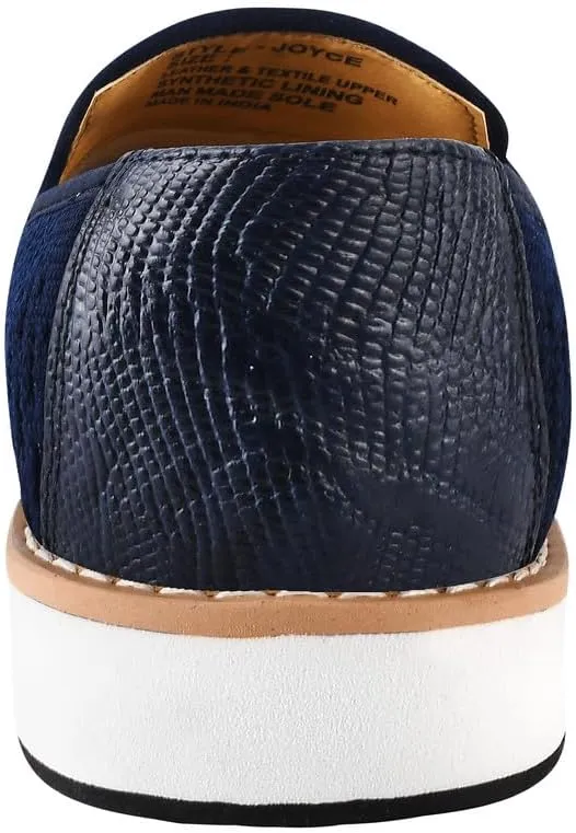 LIBERTYZENO Boys Lizard Print Textile & Leather Kids Slip on Dress Loafer Shoes for Easter Gift