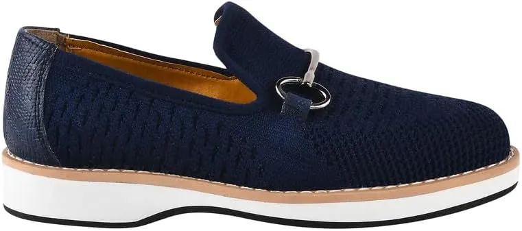 LIBERTYZENO Boys Lizard Print Textile & Leather Kids Slip on Dress Loafer Shoes for Easter Gift