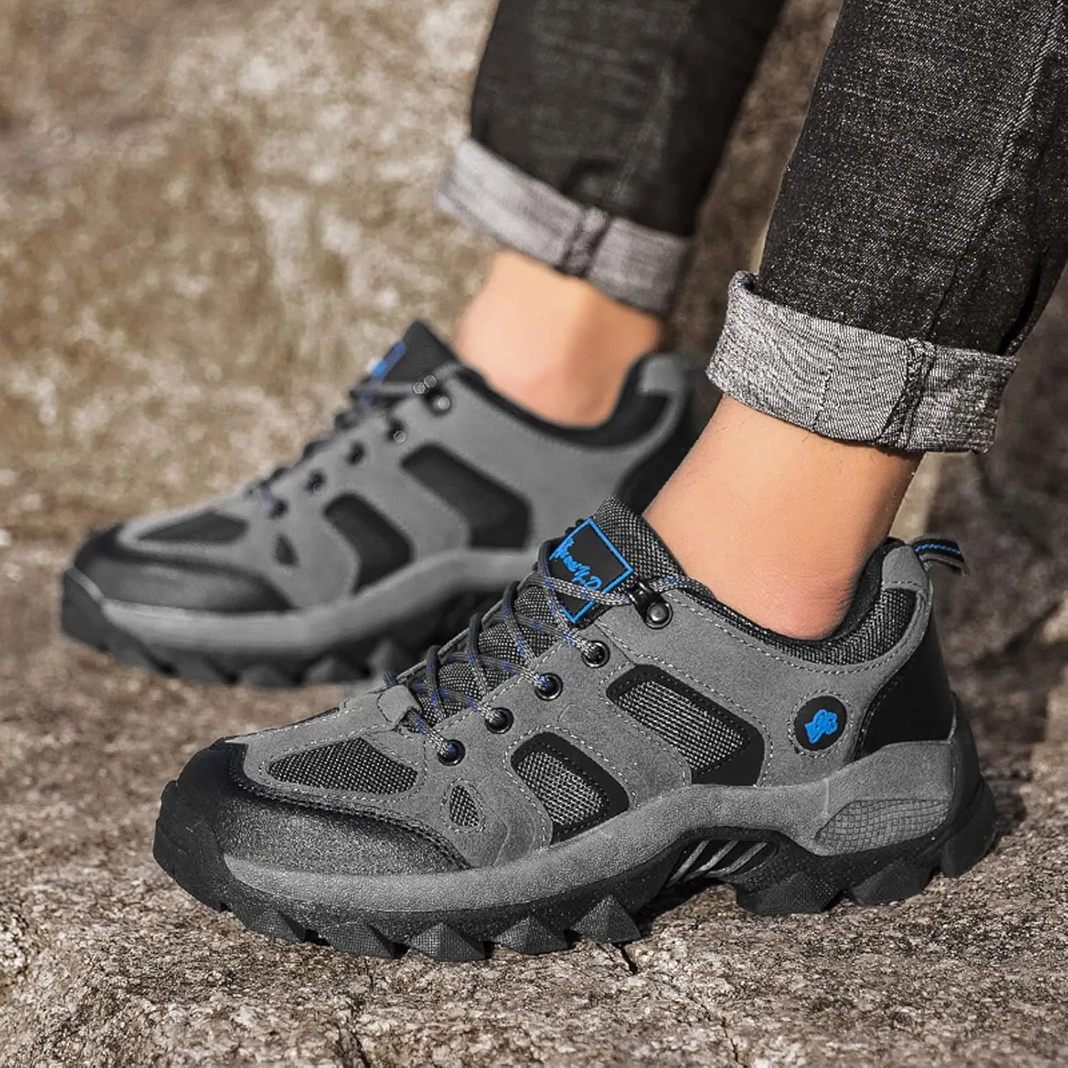 Lightweight Hiking Shoes for Men Lightweight Sport Gym Jogging Walking Sneaker Men's Arch Support Insole Shoes
