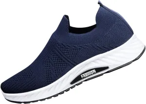 Lightweight Work Shoes for Men Comfortable Breathable Lightweight Tennis Shoe Lightweight Elderly Slip on Shoes