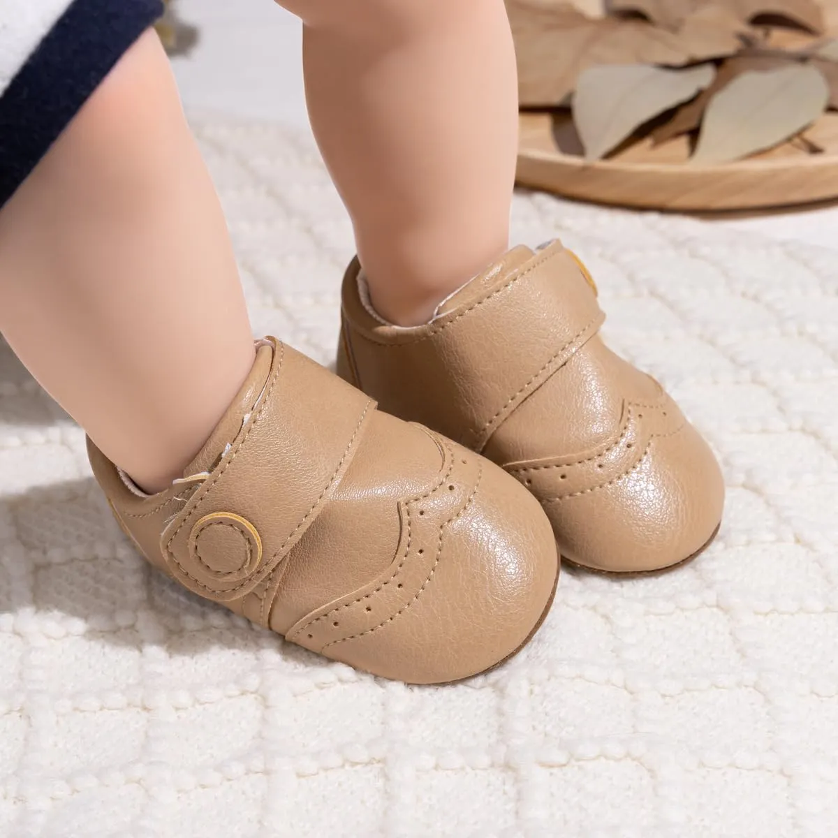 Meckior Infant Baby Girls Boys Premium Soft Sole Tassel Bowknot Moccasins Toddler Prewalker Princess Anti-Slip Crib Baptism Loafers Shoes