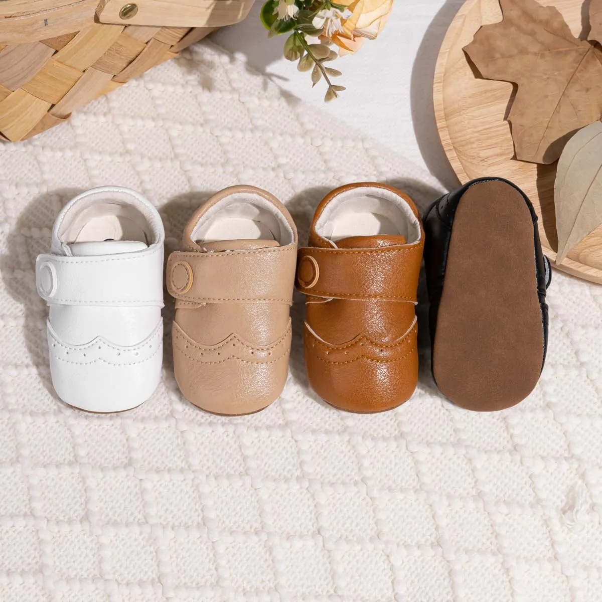 Meckior Infant Baby Girls Boys Premium Soft Sole Tassel Bowknot Moccasins Toddler Prewalker Princess Anti-Slip Crib Baptism Loafers Shoes