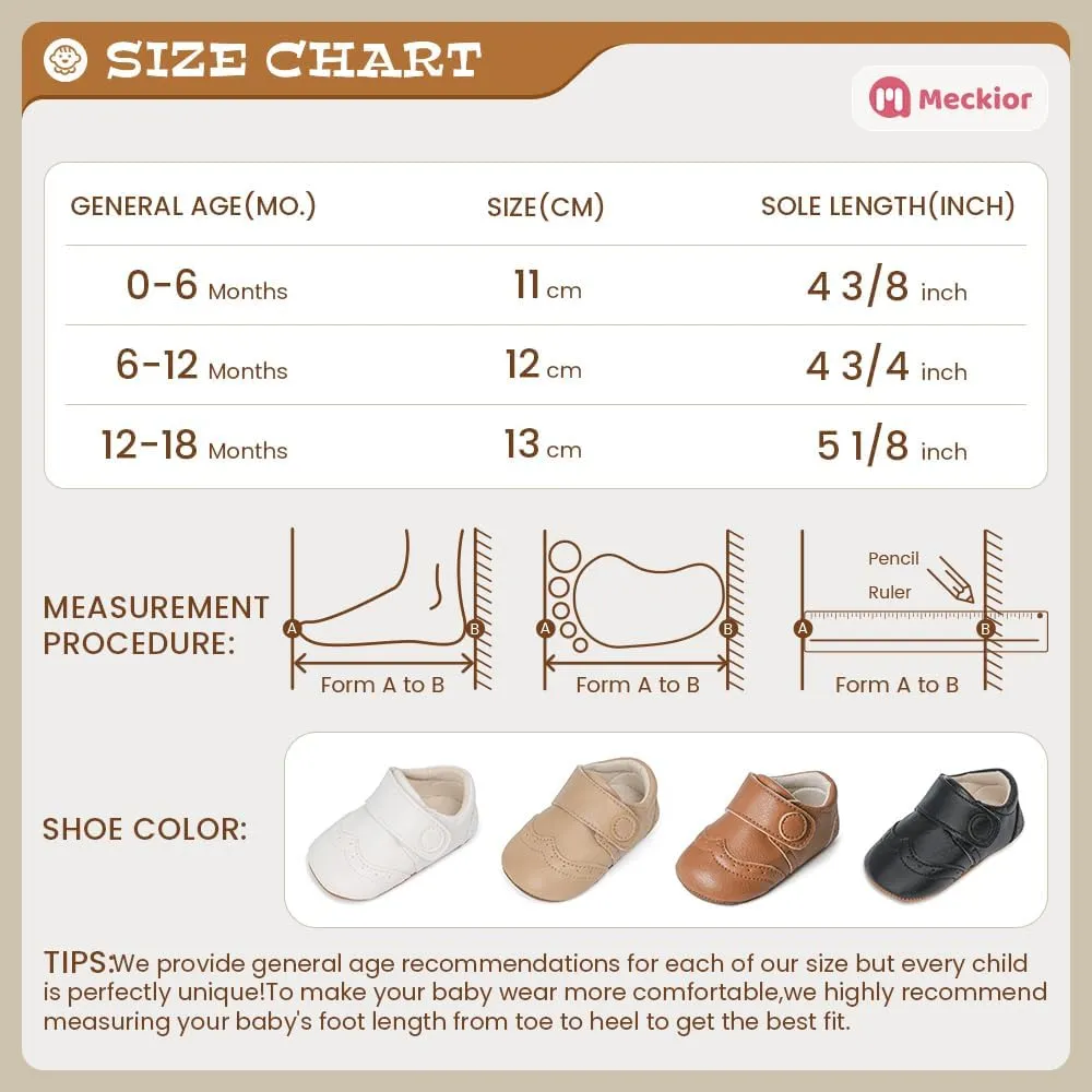 Meckior Infant Baby Girls Boys Premium Soft Sole Tassel Bowknot Moccasins Toddler Prewalker Princess Anti-Slip Crib Baptism Loafers Shoes