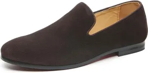 Men Slip On Penny Loafers Casual Smoking Leather Lightweight Non Slip Walking Driving Dress Shoes