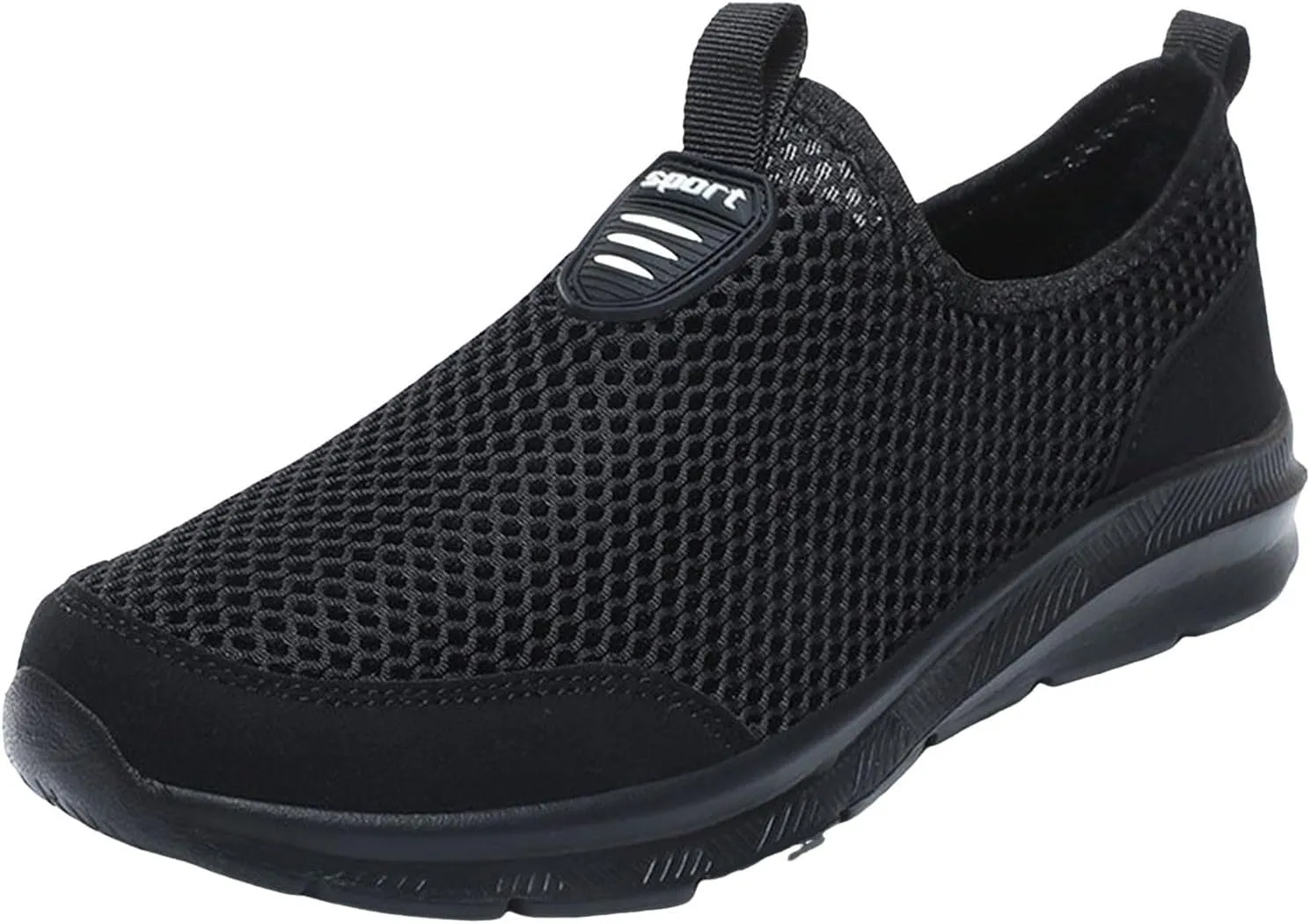 Men's Breathable Barefoot Shoes Lightweight Sport Gym Jogging Walking Sneaker Hook and Loop Orthopedic Sneakers