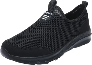 Men's Breathable Barefoot Shoes Lightweight Sport Gym Jogging Walking Sneaker Hook and Loop Orthopedic Sneakers