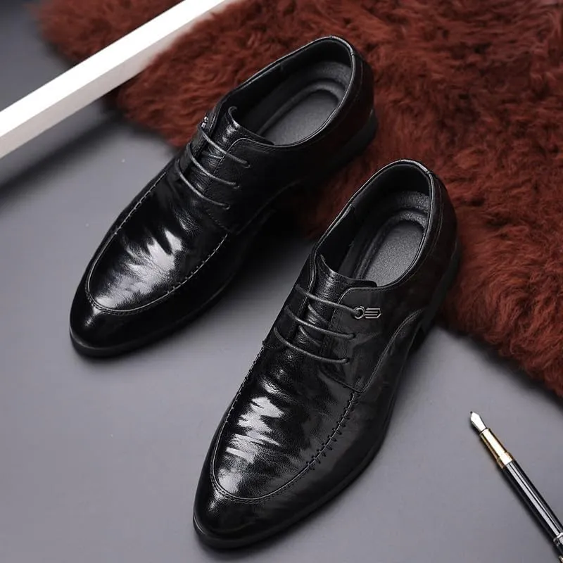 Men's Business Derby Shoes Classic Men's Leather Dress Shoes Formal Classic Business Oxford Shoes