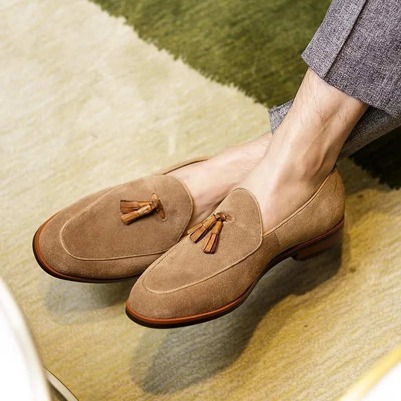 Men's Casual Loafers Slip On Suede Leather Shoes Lightweight Driving Shoes Moccasins Classic Loafer Flats Boat Shoes