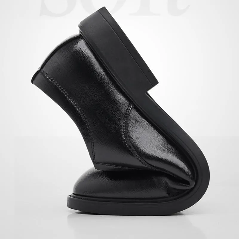 Men's Classic Oxford Shoes Mens Retro Comfortable Business Height Increasing Non-Slip Softsole Walking Dress Shoes