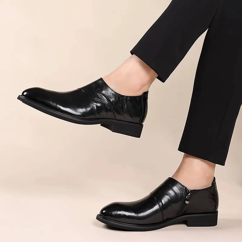 Men's Classic Oxfords Shoes Comfort Soft Men Dress Shoes Patent Leather Slip-On Wedding Loafers Shoes