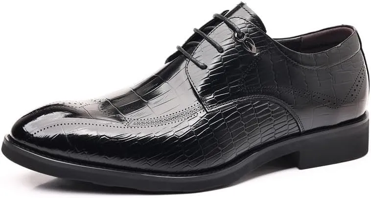 Men's Classic Oxfords Shoes Men Flexural Leather Fashion Dress Sneakers Business Casual Derby Shoes