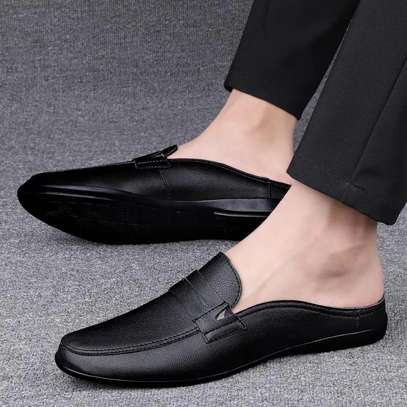 Men's Classic Slip-On Oxford Shoes | Comfortable Leather Dress Shoes for Business & Formal Occasions