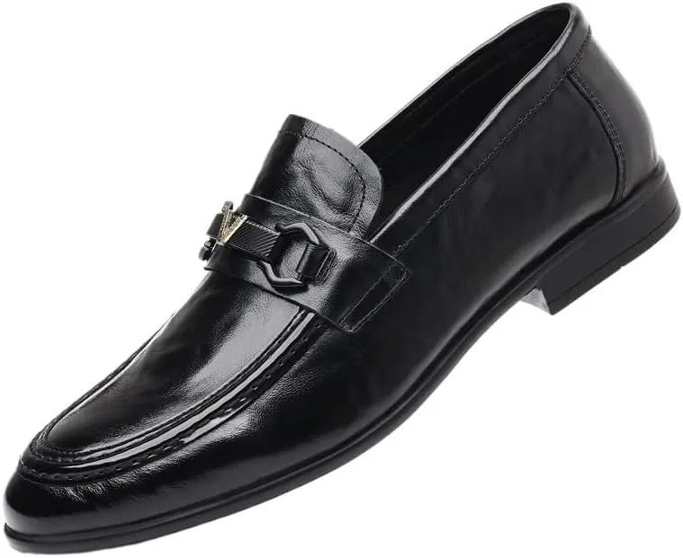 Men's Classic Slip On Pointed Toe Formal Oxfords Shoes Fashion Breathable Business Wedding Dress Shoes for Men