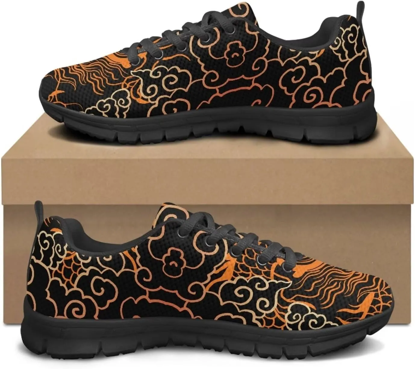Mens Cross Training Sneakers Casual Sport Shoes Cozy Cushioned Lightweight Shoes for Travel US 5-14 Black Sole