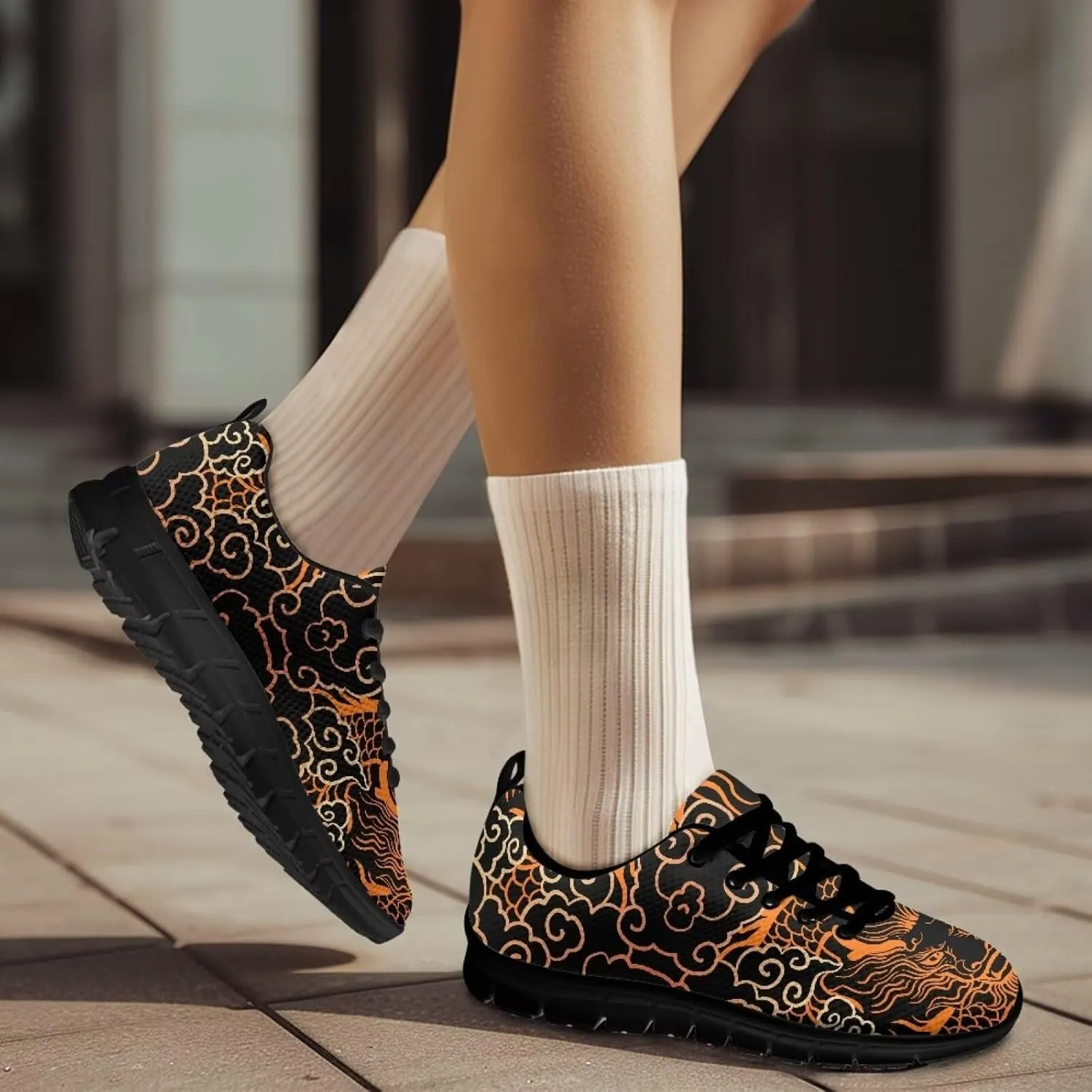 Mens Cross Training Sneakers Casual Sport Shoes Cozy Cushioned Lightweight Shoes for Travel US 5-14 Black Sole