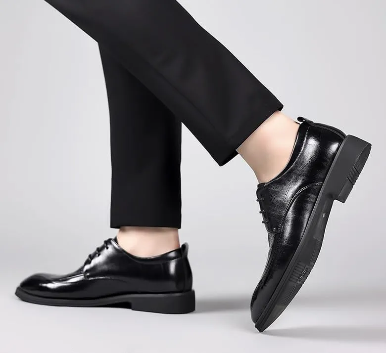 Men's Dress Shoes Classic Formal Business Oxfords Shoes for Men Mens Lace Up Wedding Derby Shoes(6.5)