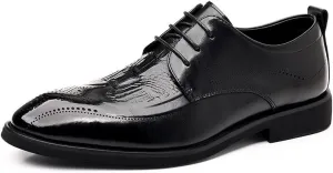 Men's Dress Shoes Classic Formal Business Oxfords Shoes for Men Mens Lace Up Wedding Derby Shoes(6.5)