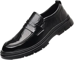 Men’s Dress Shoes Classic Slip On Leather Oxfords Business Formal Oxford Shoes Mens Fashion Wedding Tuxedo Derby Shoes