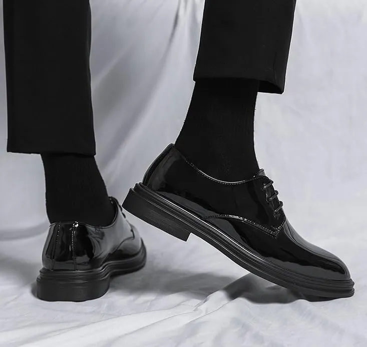 Men's Dress Shoes Men Patent Leather Business Formal Oxford Shoes Comfortable Walking Shoes